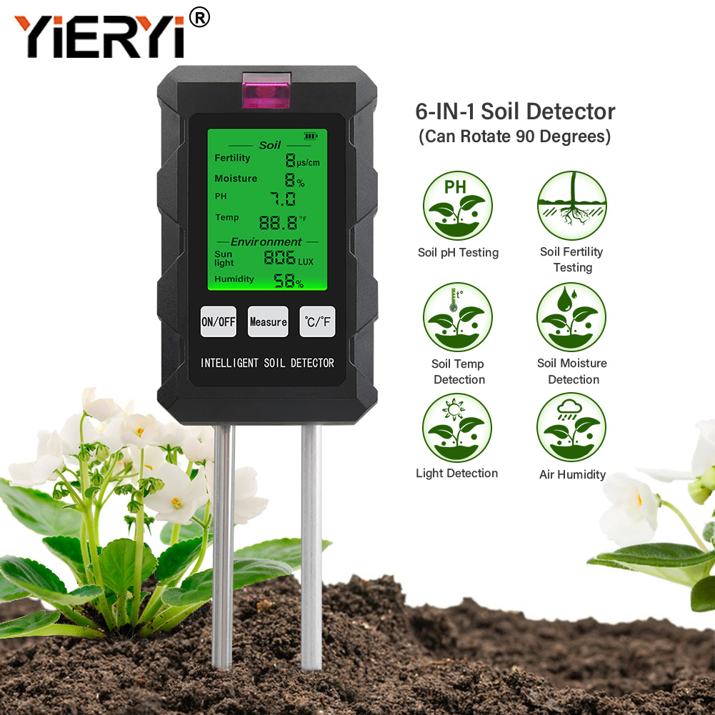 Soil Ph Meter - Digital 6 in 1 Soil PH