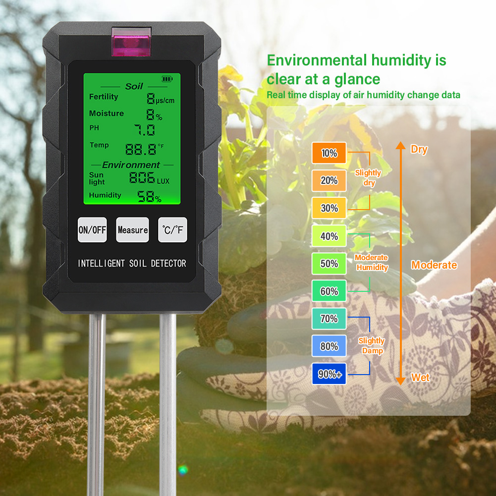 Digital 6 in 1 Soil PH Meter F - Soil Ph Meter recension och pris