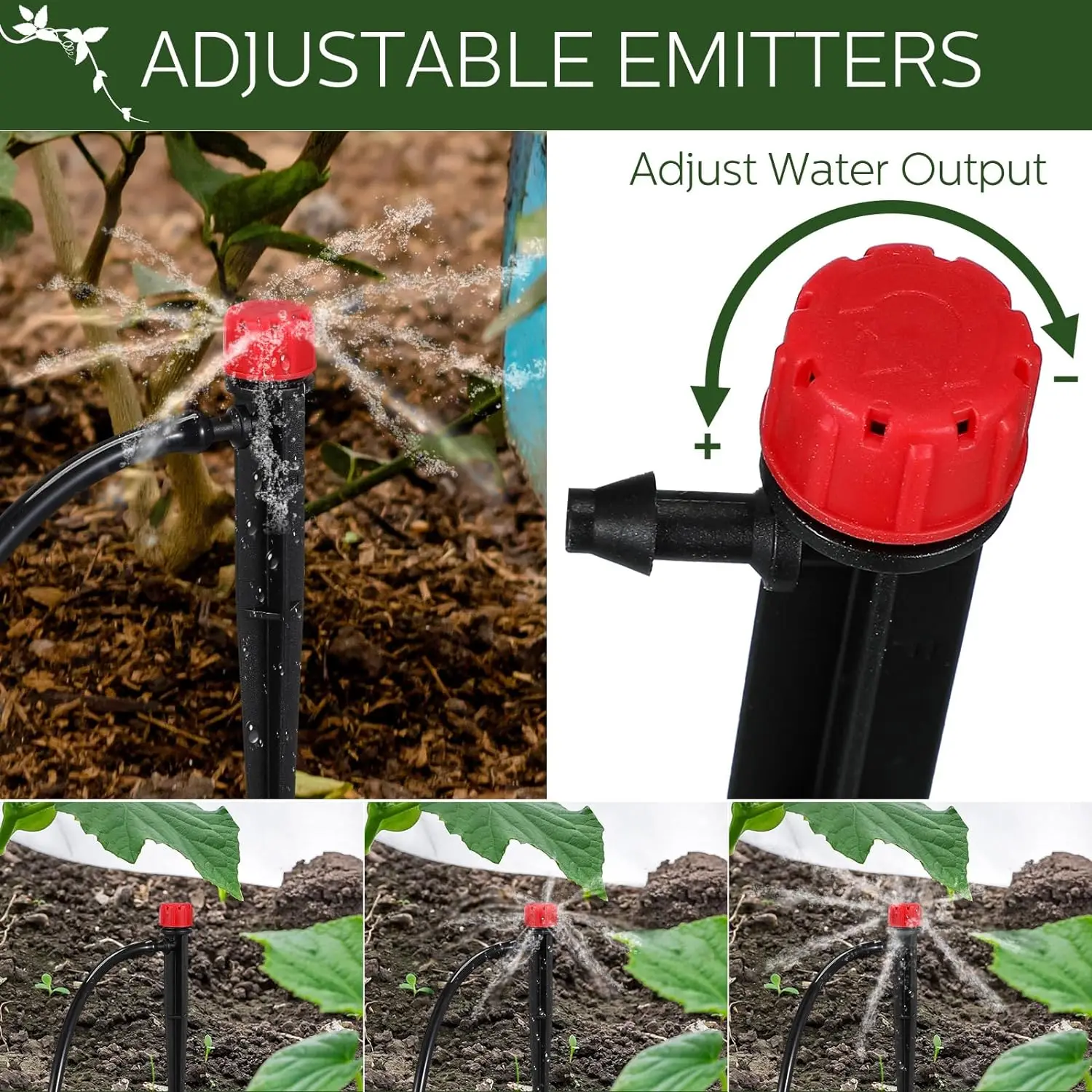 Drip Emitters for 1/4' Drip Ir - Root Watering Spike recension och pris