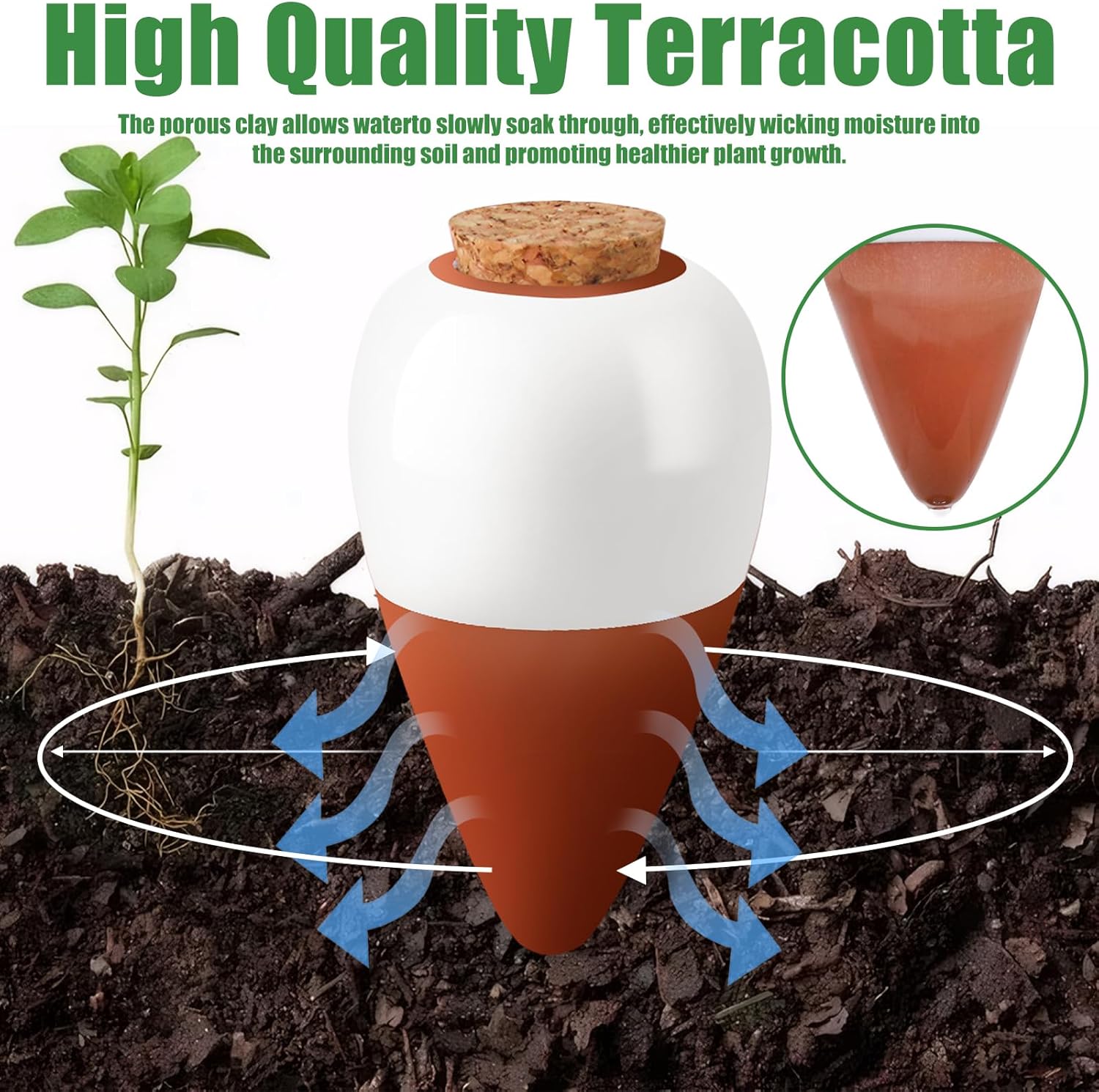Terracotta Watering Spikes,Sel - Root Watering Spike recension och pris