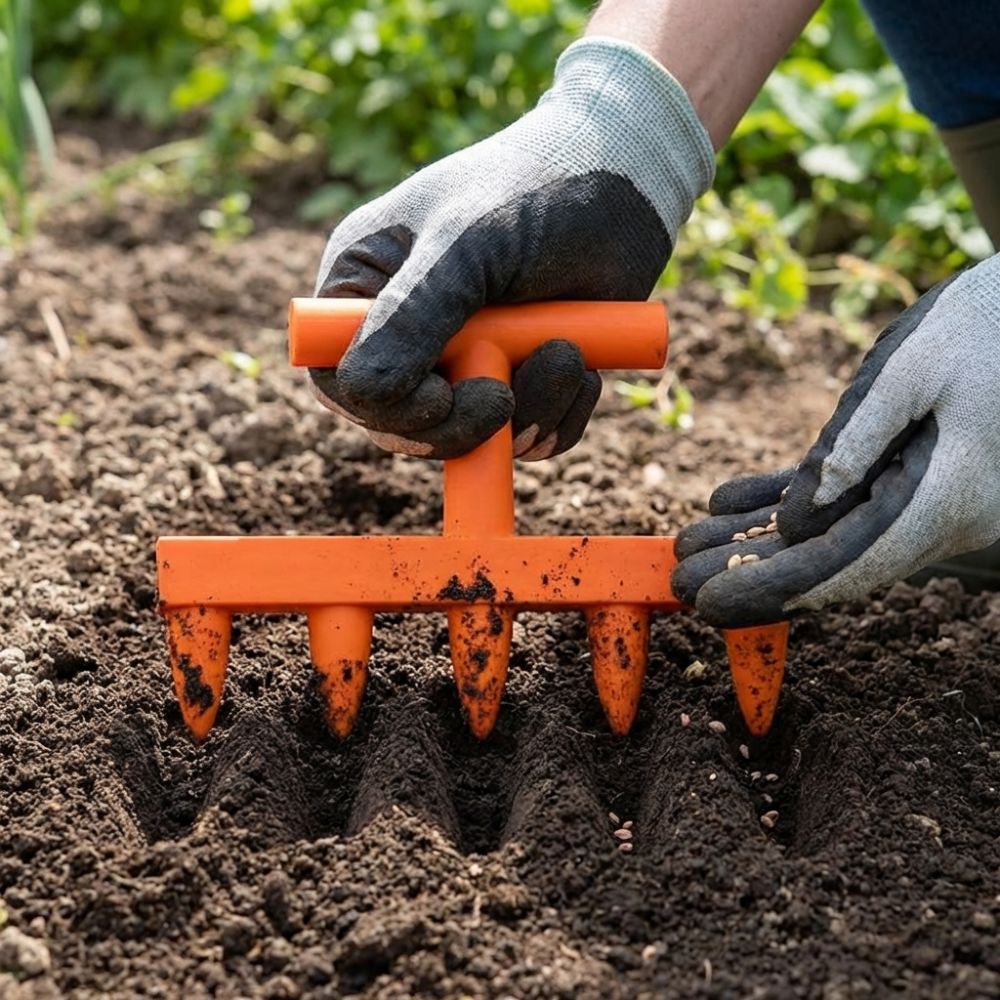 Plastic Soil Hole Drilling Too - Garden Row Marker recension och pris
