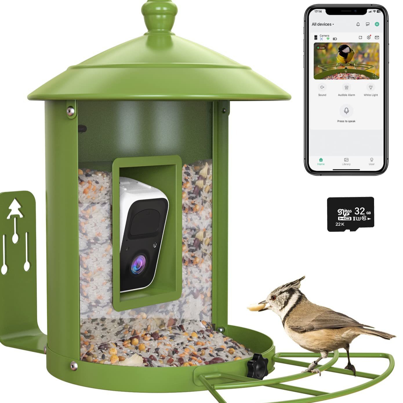 AI intelligent bird feeder wit - Gardening Tools Definition recension och pris