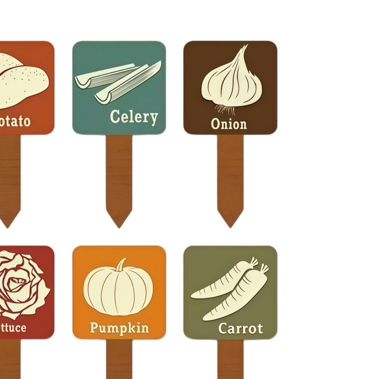 Vegetable Garden Signs 15 Piec - Garden Row Marker recension och pris