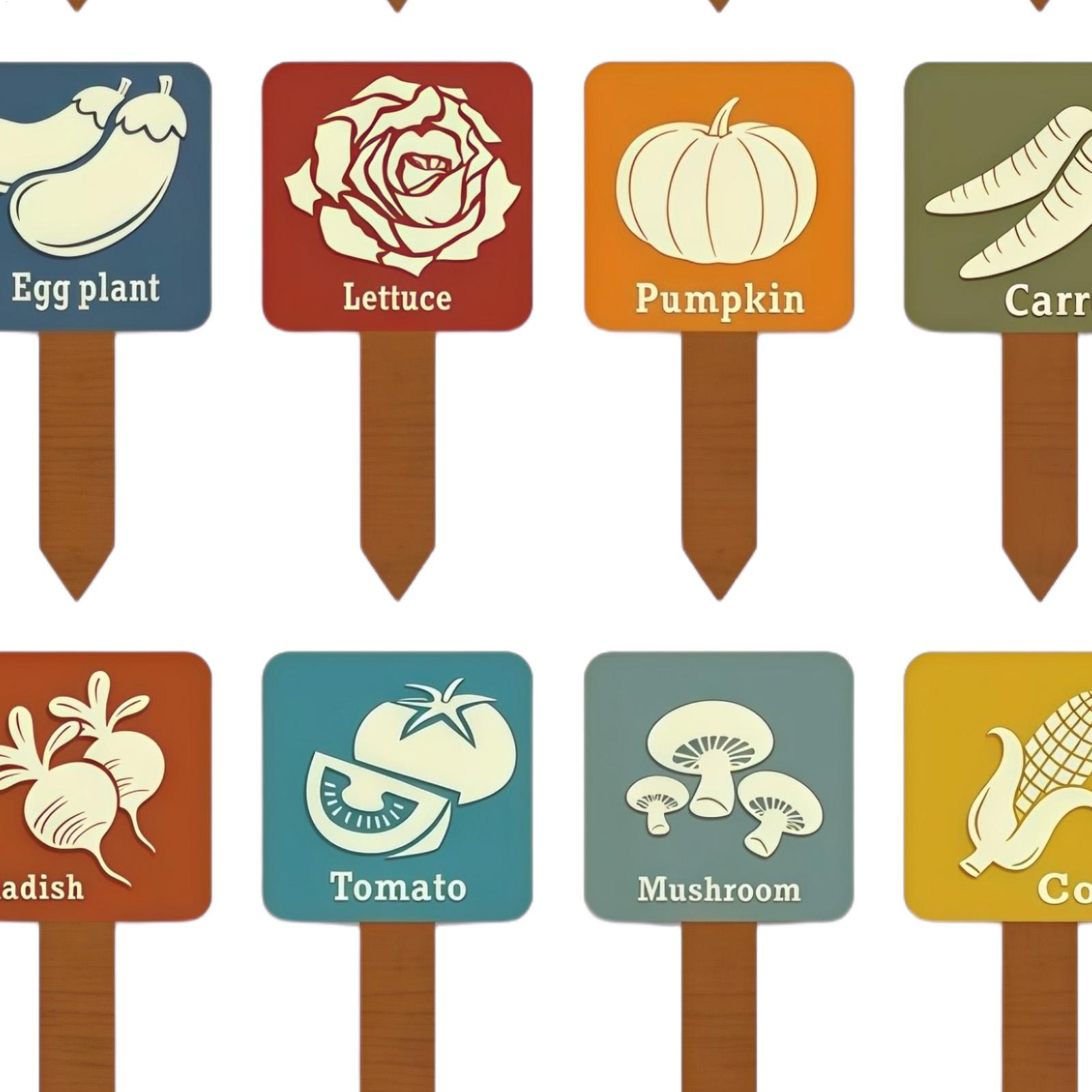 Vegetable Garden Signs 15 Piec - Garden Row Marker recension och pris