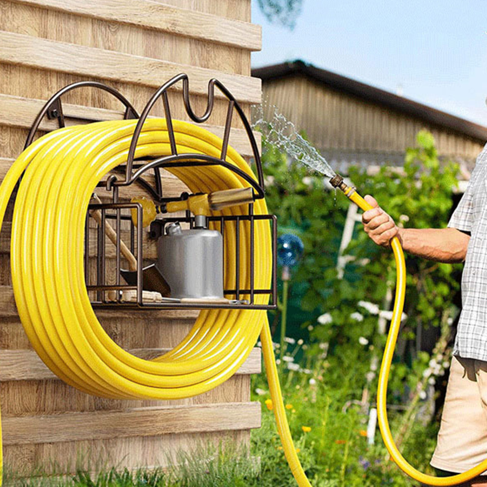 Wall Mount Garden Hose Holder  - Gardening Tools Rack recension och pris